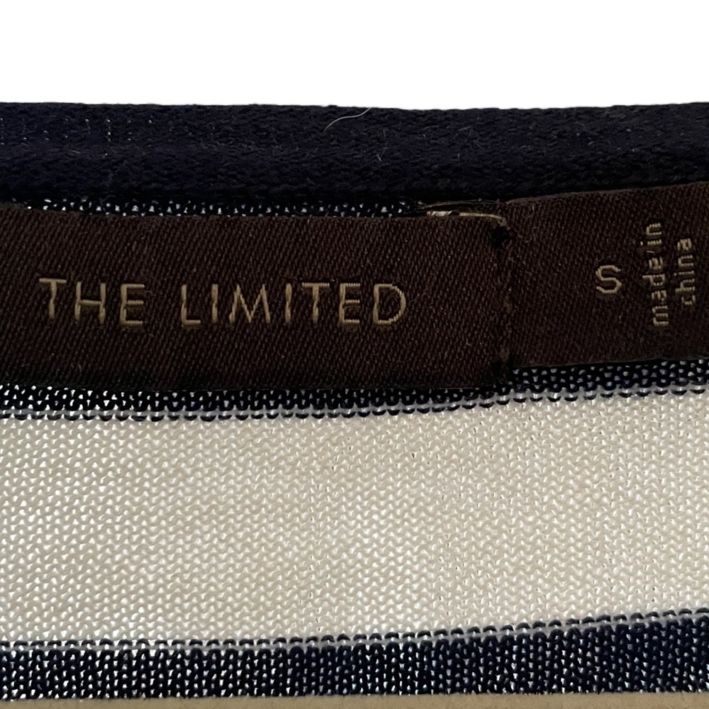 The Limited Navy & White Striped w/ Sequins Cardigan - Picture 7 of 9